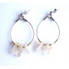 "Stalactites" earrings with rutile quartz