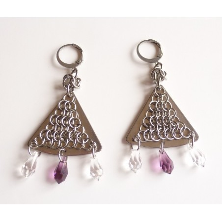 "Nefertiti" earrings with Swarovski crystals