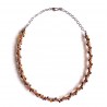 "Exotically chic" necklace with tiger eye and Swarovski beads