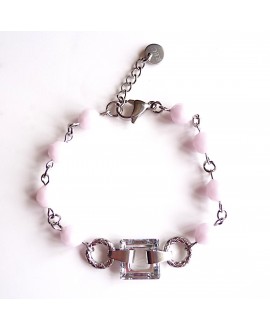"Soft Light" bracelet with Swarovski beads