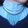 "Bermuda" necklace with aquamarine and natural stone beads