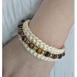 Bracelet "Athéna" avec perles oeil de tigre