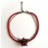 "Blood flower" necklace with garnets and Swarovski drops