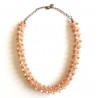 "Sparkling peach" necklace with Czech beads and Swarovski beads