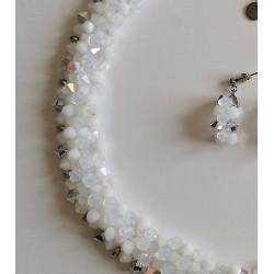 Parure "Polaire" avec perles Swarovski