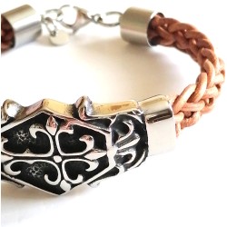  "Knight" bracelet Men's bracelets Flat kumihimo bracelet.