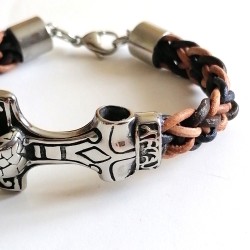  "Jörmungandr" bracelet Men's bracelets Flat kumihimo bracelet.