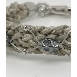  "Deadly look" bracelet Men's bracelets Flat kumihimo bracelet.