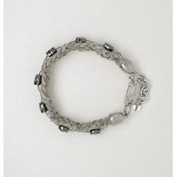  "Deadly look" bracelet Men's bracelets Flat kumihimo bracelet.