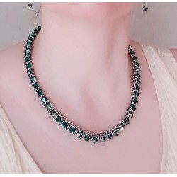  "Vertiginous" jewelry set Accueil Chain-mail jewelry set.