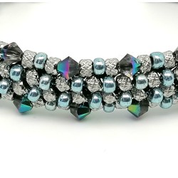  "Jet Set" bracelet Accueil Flat kumihimo bracelet.