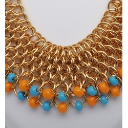  Collier "Aztèque" Accueil Collier réalisé en chaîne-maille.