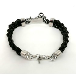  "Black rider" bracelet Men's bracelets Flat kumihimo bracelet.