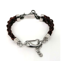  "Brown rider" bracelet Men's bracelets Flat kumihimo bracelet.