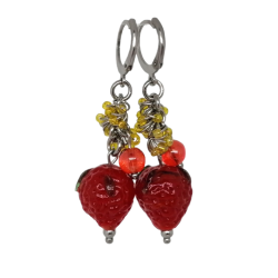  Boucles d'oreilles "Tutti-frutti fraises" Accueil 