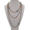  "Vitamined waterfall" long necklace Woman Chain-mail necklace.