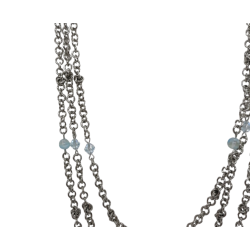  "Blue river" long necklace Woman Chain-mail necklace.