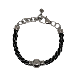  "Cup and ball" bracelet Men's bracelets Round kumihimo bracelet.