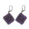  "Pair of tiles" earrings Accueil Beaded embroidery earrings.