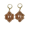  "Champagne bubbles" earrings Accueil Beaded embroidery earrings.