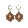  "Champagne bubbles" earrings Accueil Beaded embroidery earrings.