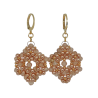  "Champagne bubbles" earrings Accueil Beaded embroidery earrings.