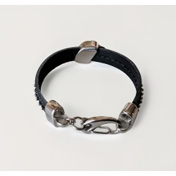  "Raptor" bracelet Bracelets Leather bracelet with steel assembly.