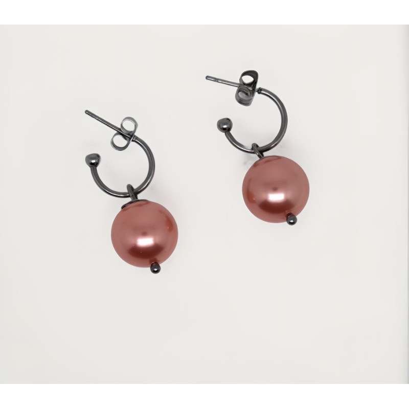  Boucles d'oreilles "Boules corail" Boucles d'oreilles 