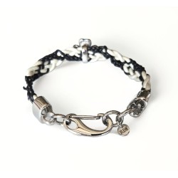  "B&W" bracelet Bracelets Flat kumihimo bracelet.