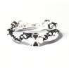  "B&W" bracelet Bracelets Flat kumihimo bracelet.