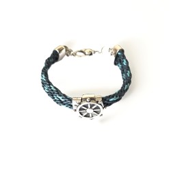 Bracelet Tribord en acier inoxydable et cuir| Bijou unique fait main | REC Bijoux