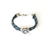 Bracelet Tribord en acier inoxydable et cuir| Bijou unique fait main | REC Bijoux