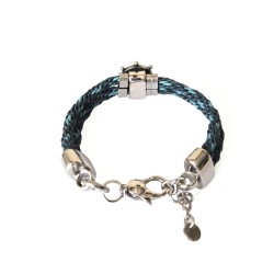 Bracelet Tribord en acier inoxydable et cuir| Bijou unique fait main | REC Bijoux