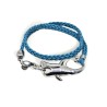 Es-squale bracelet in leather and stainless steel | Unique Handmade Jewelry | REC Bijoux