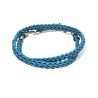 Es-squale bracelet in leather and stainless steel | Unique Handmade Jewelry | REC Bijoux