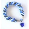 Bracelet "Océan" avec calcédoine bleue et sodalite